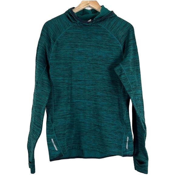 DSG Pullover Hoodie Womens S Green Space Dye Scuba Neck Athleisure Lightweight - Picture 1 of 5